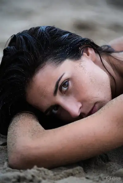 Intimate Beach Sand Portrait