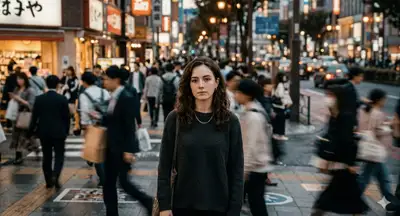 Cinematic Street Portrait in Tokyo