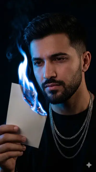 Cinematic Burning Photo Portrait