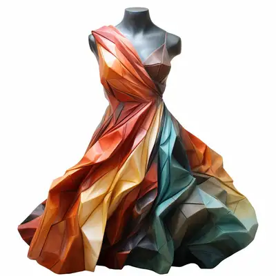 Abstract Cubistic Marble Sculpture Prompt