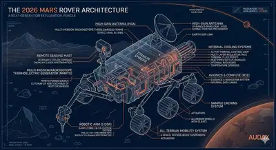 Mars Rover Architecture Infographic Prompt