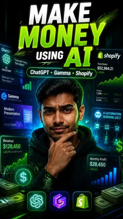Make Money Using AI Instagram reel cover template