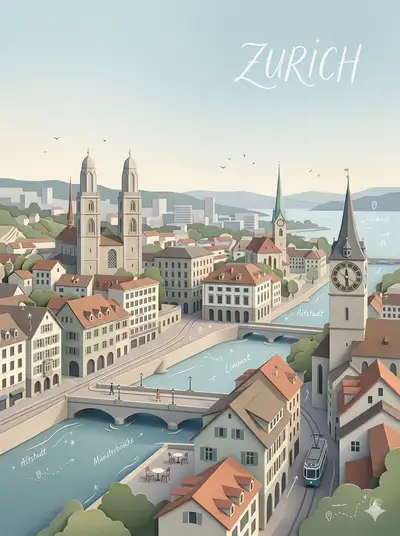 Premium Paper-Cut City Collage Illustration