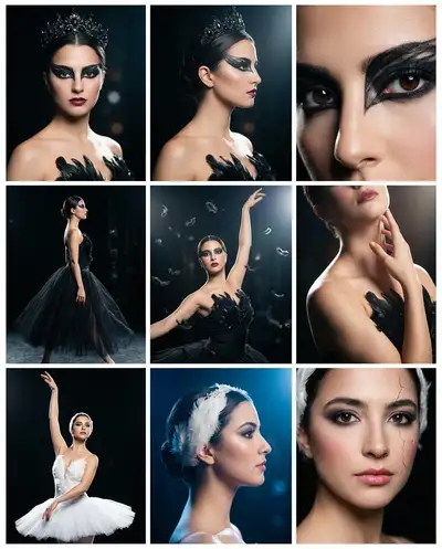 Black Swan White Swan Ballet Editorial Collage