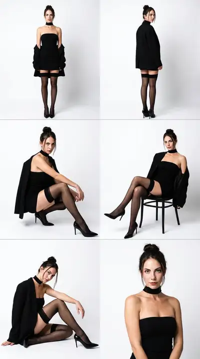 Black Elegance Fashion Editorial Collage