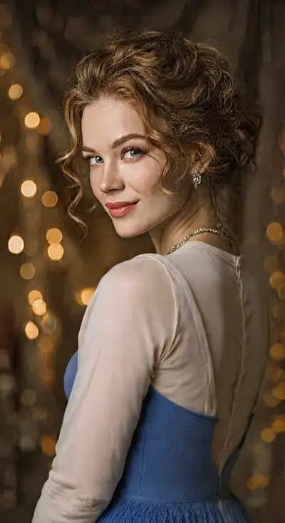 Elegant Portrait with Golden Glow
