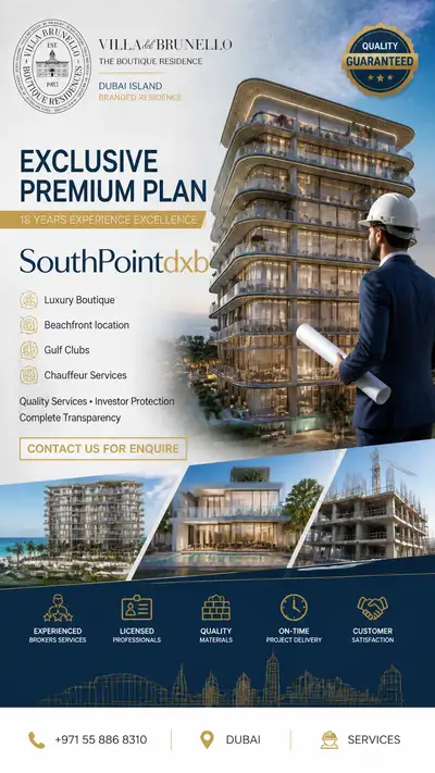 Boutique branded villa residence advertisement poster