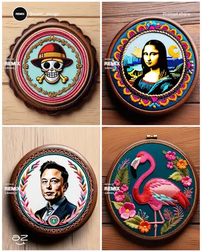 Round Embroidered Badge Prompt