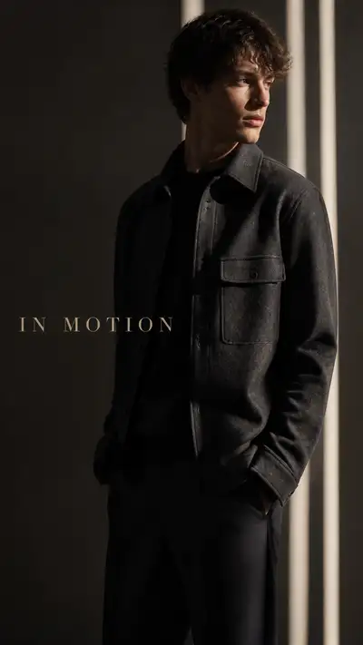 Luxury Fashion Editorial with Light Strips