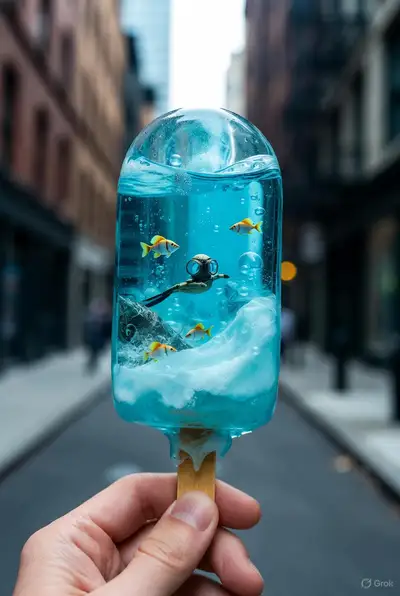 Surreal Ocean Popsicle Macro Photography