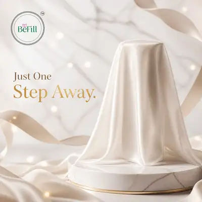 Luxury BeFill skincare teaser with hidden product