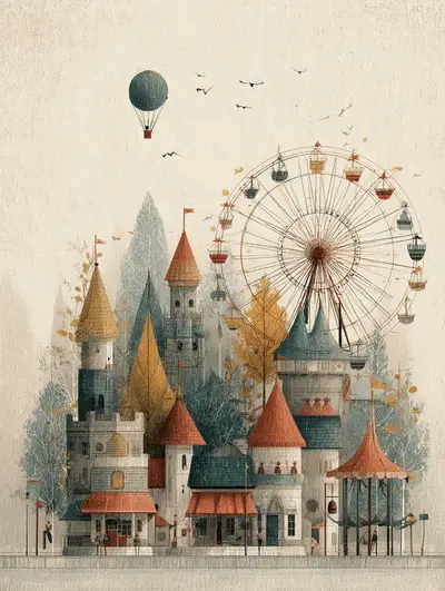 Vintage 70s Picture Book Art Prompt
