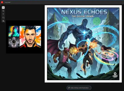 Fantasy Comic Book Cover with AI Heroes