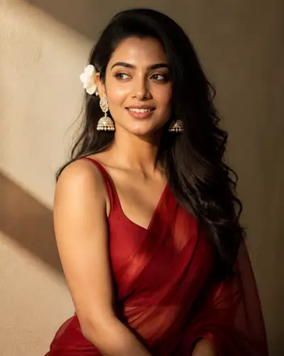 Golden hour saree portrait from a reference photo