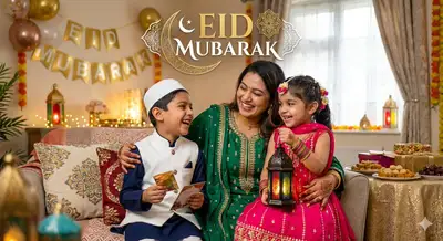 Eid Family Celebration Cinematic Scene