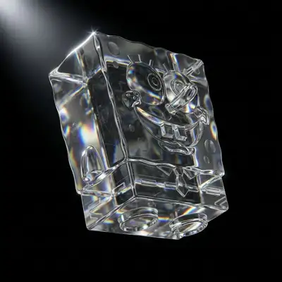 Hyper-Realistic Crystal Glass Object Render
