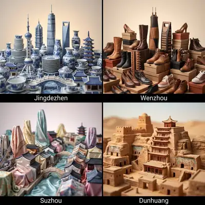 Miniature City Skylines Built from Iconic Materials