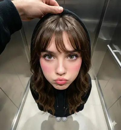 Aesthetic Top-Down Elevator Portrait