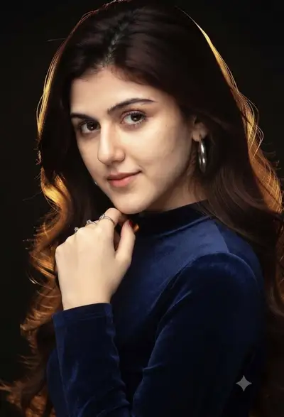 Elegant Navy Velvet Fashion Portrait Series