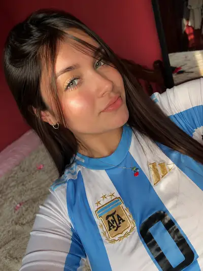 Ultra-Realistic Casual Selfie Portrait with Argentina Jersey