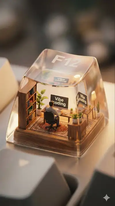 Miniature Scene Inside F12 Keycap