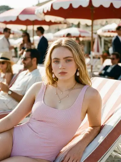 Photorealistic Beach Portrait Prompt