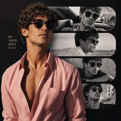 Prompt d'affiche collage de portraits en pellicule haut de gamme