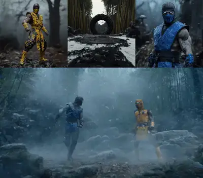 Entrée épique du Ninja dans la fosse de combat
