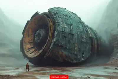 Alien Mining Vehicle Midjourney Prompt