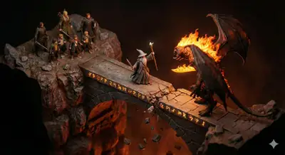 Persona-Prompt für Filmzitat zu 3D-isometrischem Miniatur-Diorama