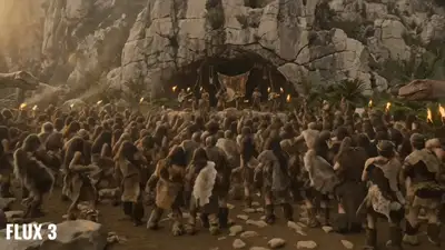 Prehistoric Concert Scene Video Prompt
