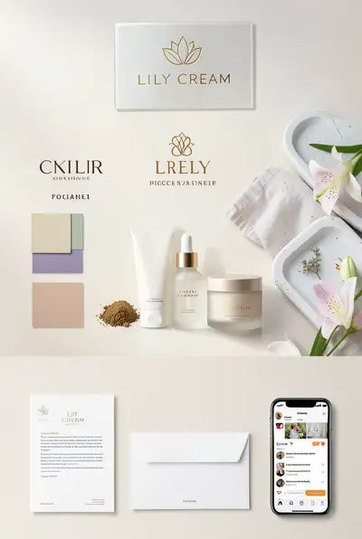 Luxury Skincare Brand Identity Presentation Board (LILY CREAM)