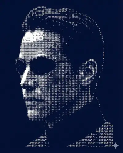 Nano Banana Proでリファレンス写真からASCIIアート横顔ポートレートを作る
