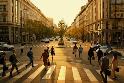 Frozen Time City Intersection Cinematic Prompt