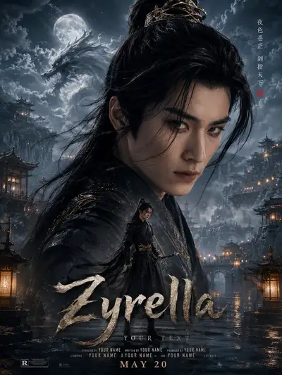 Photorealistic Wuxia Movie Poster Transformation