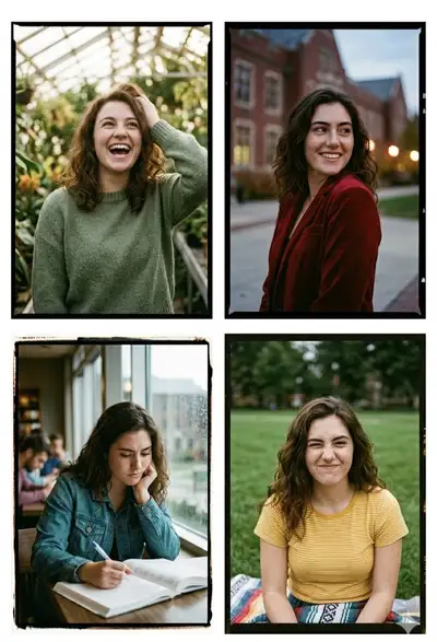 Cinematic College Student Life Portrait Collage