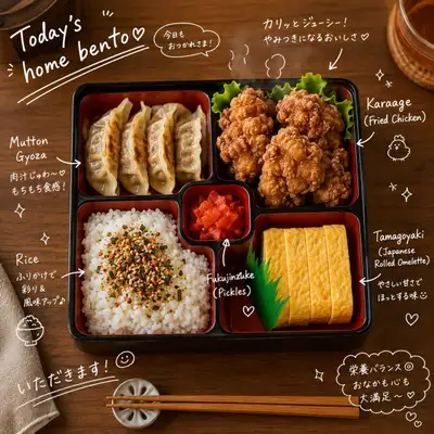 Fotografía gastronómica acogedora de comida taiwanesa y bento japonés