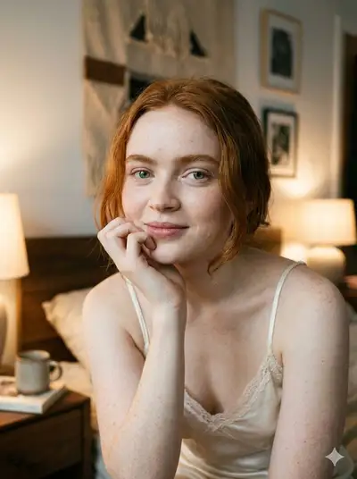 Cozy Bedroom Lifestyle Portrait Prompt