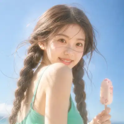 Dreamy Summer Beach Portrait with Identity Preservation