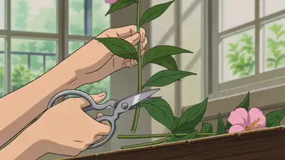 Calm cinematic video of arranging a flower bouquet