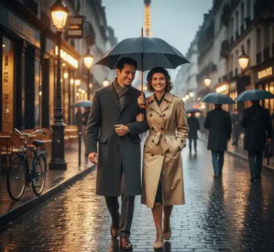 Romantic Parisian Evening Walk