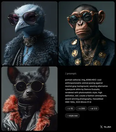 Anthropomorphic Fashion Editorial Portrait