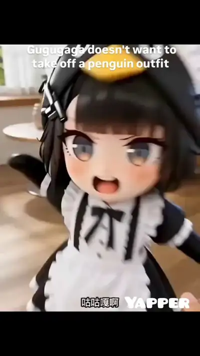 Chibi Girl Maid Dress Transformation Animation