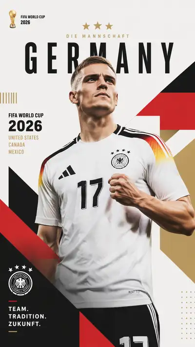 Germany national team World Cup 2026 minimalist poster