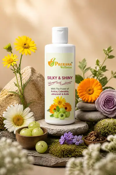 Botanical Skincare Bottle Product Photography with Stone Props