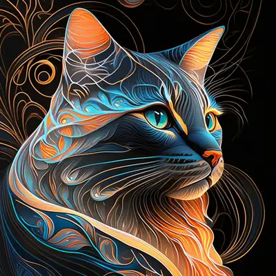 Abstract Curves Art Prompt