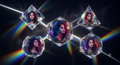 Surreal Crystal Prism Portraits