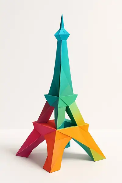 Avant-Garde Minimalist Origami Art Prompt