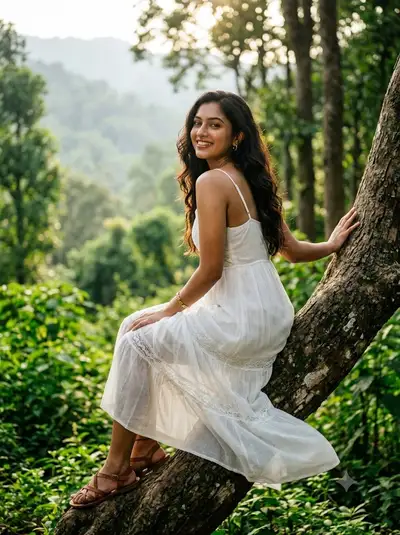 Ultra-Photorealistic Portrait of Woman in Forest