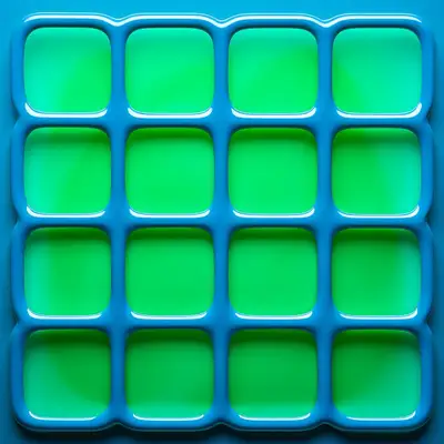 Puffy Plastic Organic Grid Graphic